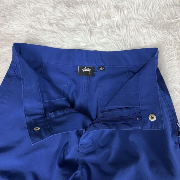Stussy Cargo Pants Alpine Blue High Waisted Lightweight Women Size 3 US Small S - Picture 15 of 16